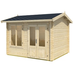 Lasita Maja Holz Gartenhaus Alex | Natur | 308x340x245 cm | Natur