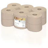Satino by wepa Jumbo-Toilettenpapier PureSoft 2-lagig Recyclingpapier, 12 Rollen