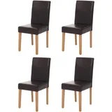 MCW Esszimmerstuhl Littau Leder braun 4er Set