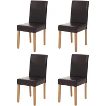 MCW Esszimmerstuhl Littau Leder braun 4er Set