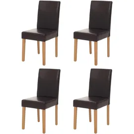 MCW Esszimmerstuhl Littau Leder braun 4er Set