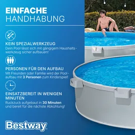 BESTWAY Tanx Stahlwandpool Set Ø 305 x 61 cm inkl. Filterpumpe