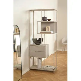 Actona Seaford Bücherregal 77 x 35 x 185 cm Grau