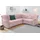 DOMO collection Ecksofa "Sarafina zeitlos&bequem, optional mit Federkern, Breite 240cm, L-Form", rosa (flamingo), B:240cm H:83cm T:190cm, Microfaser PRIMABELLE (100% Polyester) / Struktur (90% Polyester; 10% Polyacryl);Luxus-Microfaser (92% Polyester, 8%