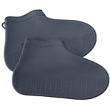 AIMEITE Schuhüberzieher Wiederverwendbar Silikon Überschuhe,Schuhüberzieher Silikon Wasserdicht Regenüberschuhe Schuhüberzieher Antirutsch (M/EU 35-39, Grau) - M/EU 35-39