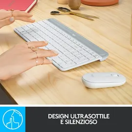 Logitech Mk470 Kabellose Tastatur Und Maus - White