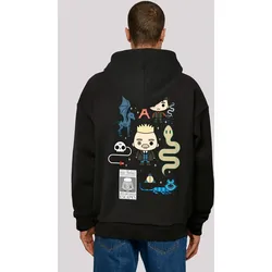 Kapuzenpullover F4NT4STIC "Phantastische Tierwesen 2 Chibi Grindelwald", Herren, Gr. M, schwarz, Obermaterial: 100% Baumwolle, casual, oversize, Langarm, Pullover, Print