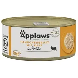 Applaws Nassfutter Katze Adult in Brühe Hühnerbrust mit Käse 24x70 g