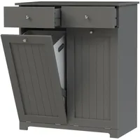 ML-Design Wäscheschrank Grau, Holzwerkstoff, 37x90x75 cm, Ordnen - Aufbewahren,