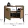 xonox.home Waschbeckenunterschrank Bagno 80x63x36 cm in Artisan Oak Nachbildung – Unterschrank mit 2 Türen, 4 Fächern & Siphonausschnitt – Viel Platz unter dem Becken, robust & modern gestaltet