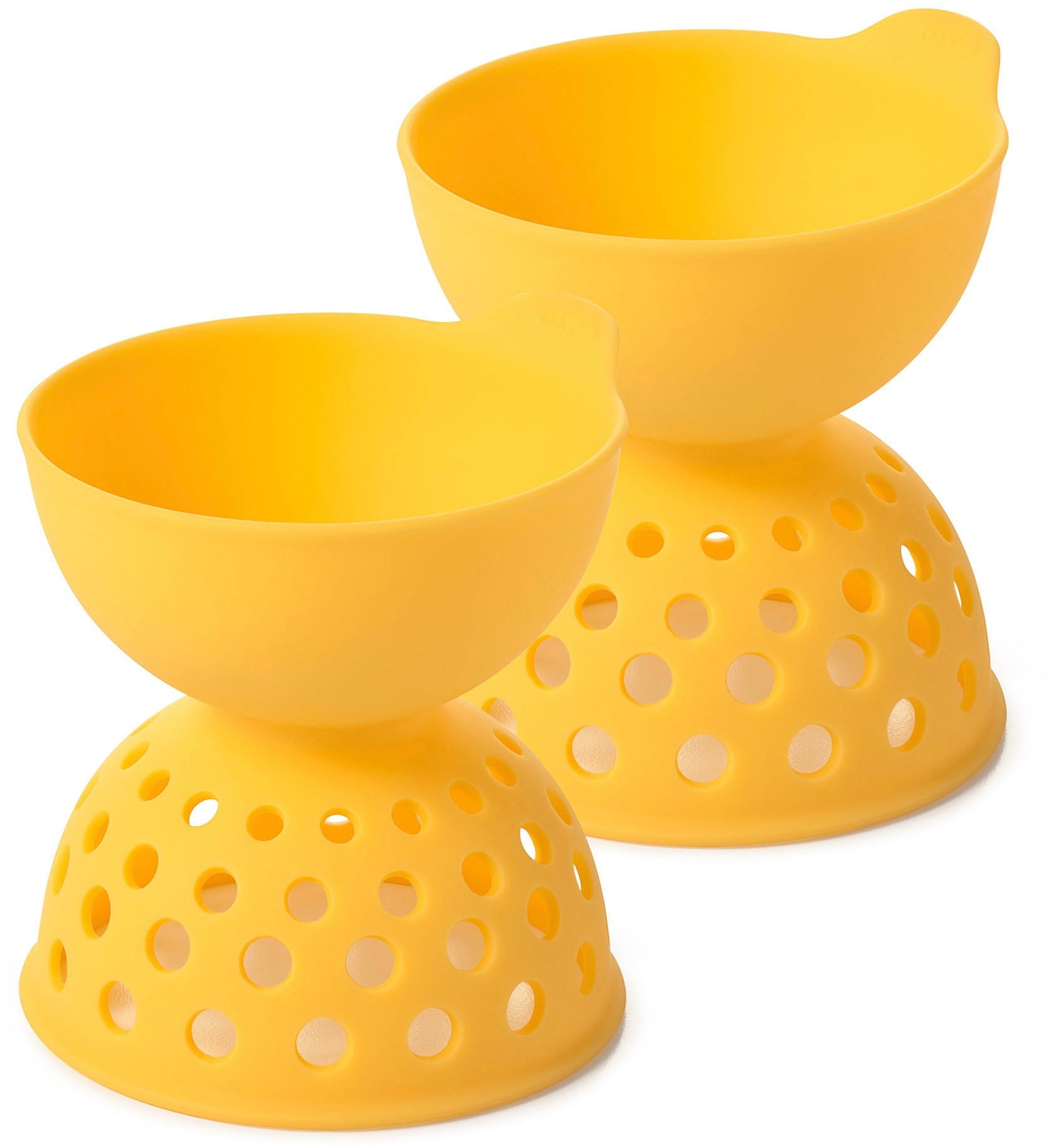 Eier-Pochierer OXO GOOD GRIPS Küchenformen gelb Eierzubereitung Silikon – perfekt pochierte Eier