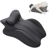 Ergonomisches Bauchkissen, Erwachsenenkeilkissen für Paare, diskretes Keilkissen für Paare, Bettkopfpolster für Stress für Intimität, Unterstützung der Intimität, Schwarz