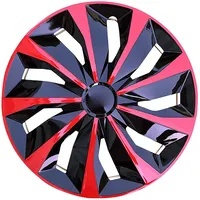COYOUCO Universal Radkappen, 14/15 Zoll Radkappenabdeckung, Passend Für Eine Vielzahl Von Fahrzeugmodellen, Hochwertige Radzierblenden,Rot,14 inch