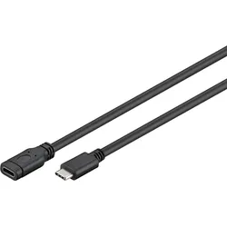 USB-C 3.0 Verlängerung, C-Stecker - C-Buchse, schwarz, 1,0m