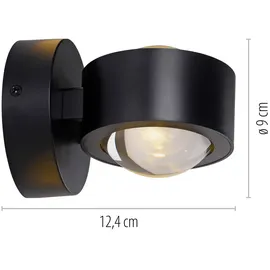 just light. Wandleuchte AKKU Chia, LED (LBH 12.40x9x9 cm) / schwarz - LBH 12.40x9x9 cm