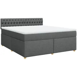 vidaXL Boxspringbett 180 x 200 cm Dunkelgrau