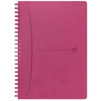 Hamelin Oxford Spiralbuch Signature A5, liniert, mit flexiblem Cover, 80 Blatt, Optik Paper®, SCRIBZEE® kompatibel, fuchsia