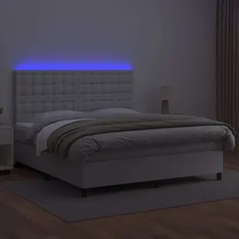 vidaXL Boxspringbett 180 x 200 cm Weiß