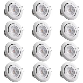 monzana Einbauleuchte 12er Set Schwenkbar und Dimmbar Stil Weiß