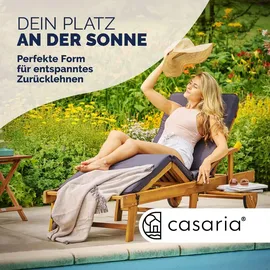 CASARIA Tami Sun Sonnenliege 195,5 x 69 x 30 cm Akazienholz klappbar