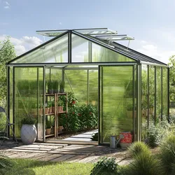 GFP Profi 311 x 311 cm Gewächshaus, Standardfarbe Aluminium Natur | Aktionsset - Profi 2 - (GFPV00213)