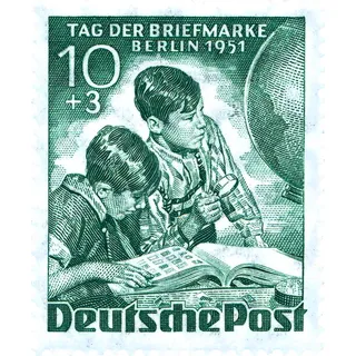 Briefmarken Berlin zum Tag der Briefmarke 1951, postfrisch