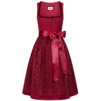 Nübler Trachtenkleid Midi-Dirndl Floreta in Herzrot von Nübler - Rocklänge 60 cm rot 34