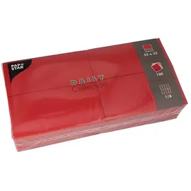 Papstar Servietten "DAILY Collection" 1/8-Falz 32 cm x 32 cm bordeaux