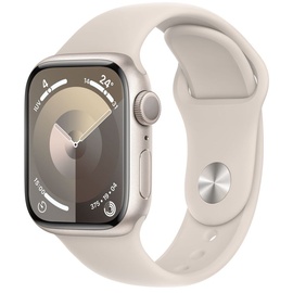 Apple Watch Series 9 GPS 41 mm Aluminiumgehäuse polarstern, Sportarmband polarstern M/L
