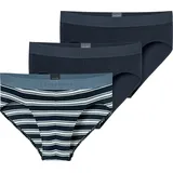 Schiesser 95/5 Baumwolle, Single-Jersey Slip 3er-Pack in marine | Gr.: 7