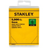 Stanley Klammern Typ G (6 mm, Klammern aus Flachdraht für Elektro- und Handtacker Typ G) 5000 Stück, 1-TRA704-5T