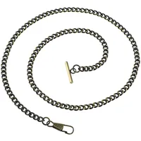 Hemobllo Taschenuhrkette Aus Metall Vintage Uhrkette Mit T-Bar Schnalle Jeans Gürtelkette Für Herren Und Damen Als Uhrenhalter Schlüsselanhänger Und Taschen-Dekor Für Anzugweste Oder Alltag