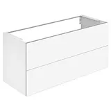 Keuco X-Line Waschtisch-Unterschrank 33183180000 Dekor cashmere matt, Glas cashmere klar, 120x60,5x49cm, 2 Frontauszüge