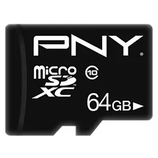 PNY microSDXC Performance Plus 64GB Class 10 + SD-Adapter