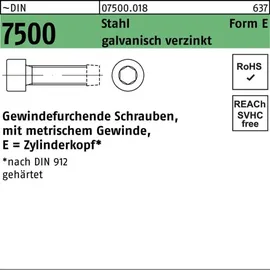 F. REYHER Nchfg. GmbH & Co. KG DIN 7500 Form E Gewindefurchende Zylinderkopfschraube M5 x 35 1000 Stück