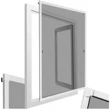tectake Insektenschutz-Fensterrahmen Fliegengitter mit Aluminiumrahmen, für Fenster weiß 130,00 cm x 150,00 cm