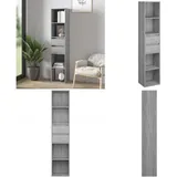 Vidaxl - Bücherregal Grau Sonoma 36x30x171 Cm Holzwerkstoff - Buche Regal - Bücherregal Grau - Wohnraumorganisation - Aufbewahrungslösung - Sideboard - Home & Living