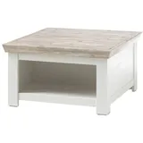 Lomadox Couchtisch Ferna-61 Im Landhaus Stil Pinie Weiß Und Oslo Pinie Dunkel Nb. Mit Klappe B/h/t Ca. 86x48x86cm