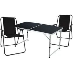 3-tlg Campingmöbel Campingstuhl Campingtisch klappbar L120xB60xH70cm