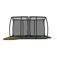 Berg Toys BERG Trampolin FlatGround 410 x 250 Grün + Sicherheitsnetz DLX XL