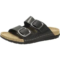 ROHDE Damen Pantolette Leder Schnalle Muster schimmernd Rodigo-D 5857, Größe:40 EU,