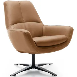 BeType Drehsessel BETYPE "Be Organic Standard Back, Loungesessel", beige (sahara natur), B:81cm H:92cm T:83cm, 100% Echtleder, Sessel, Drehsessel, in elegantem Design mit Drehfunktion