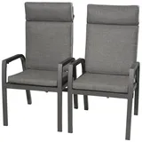 Green Spirit Denver Hochlehner 58 x 63 x 113 cm grau 2 St.