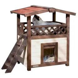 Katzenhaus Outdoor winterfest - Isoliertes Katzenhäuschen 4 Seasons, für jede Jahreszeit