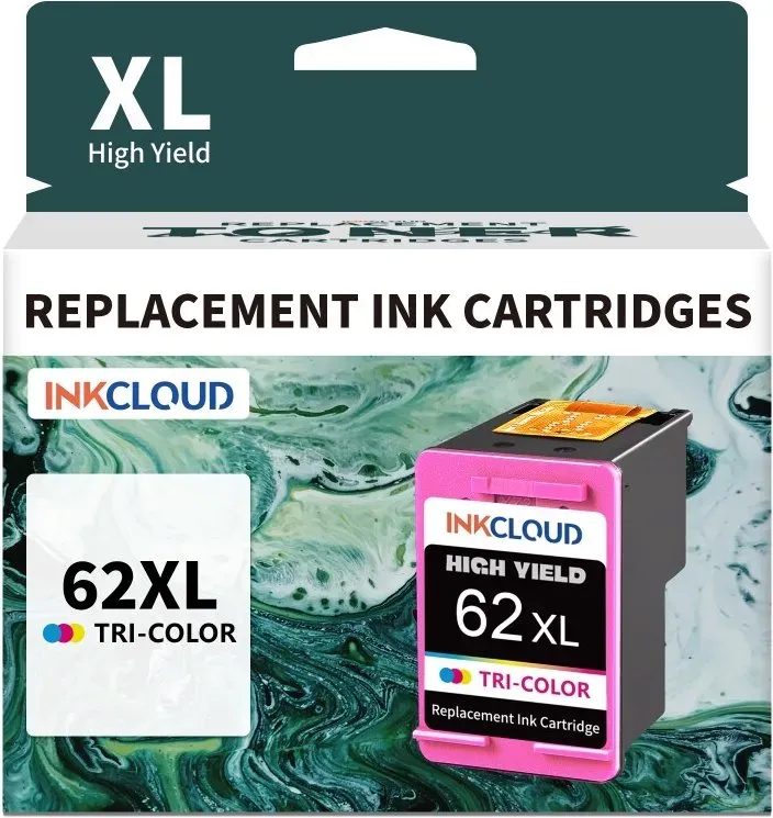 inkcloud 62XL Tintenpatronen-Versatz für HP 62 Envy 5540 7640 250 1 Farbe