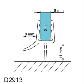 Schulte Wasserabweisprofil Davita transparent 100 cm