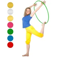 Hula Hoop Reifen Gymnastikreifen Fitnessreifen Trainingsreifen Turnreifen für Kinder und Erwachsene, robust, Kratzfest, bruchsicheres Aluminium, 90 cm, Grün