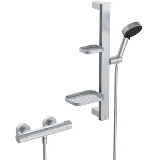 Ideal Standard Ceratherm Alu+ Aufputz-Duscharmatur mit Thermostat, BE227SI,