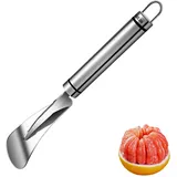 Edelstahl Orangenschäler Grapefruit Messer mit Gewölbter Gezackter Messerkopf Obst Küchengerät,Zitrusfrüchte Schälen Grapefruit Messer zur Trennung von Zellstoff und Schale Grapefruit Schäler Küchenhe