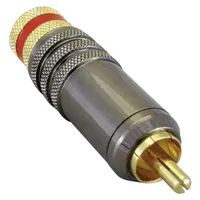 TRU Components 1582678 Cinch-Steckverbinder Stecker, gerade Polzahl: 2 Rot